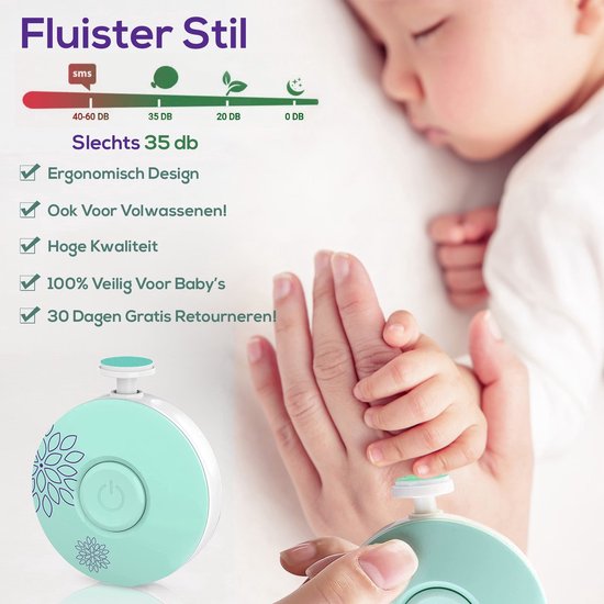Nagelvijl - Elektrische vijl - Veilige nagelverzorging - Multifunctionele nagelvijl - Roterend - Geschikt voor volwassenen - Kinderen - Baby - Instelbare vijlen - Nagelverzorgingstools - Nagelvijlset - Manicuregereedschap - 6 Vijlen - Blauw - ’merkloos’