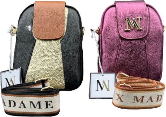 MONDIEUX MADAME - Astoria - violet - Édition Limited - sac - sac à main - sac pour téléphone portable - bandoulière - design italien - cuir
