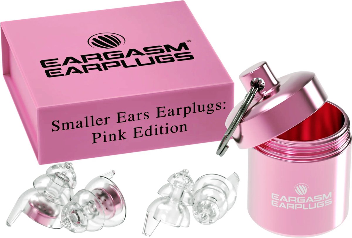 Goedkoopste Eargasm Smaller Ears Earplugs - Pink Edition - maat XS - festival oordopjes in roze kleur - partyplug oordoppen voor muziekevenementen concerten en festivals - gehoorbescherming