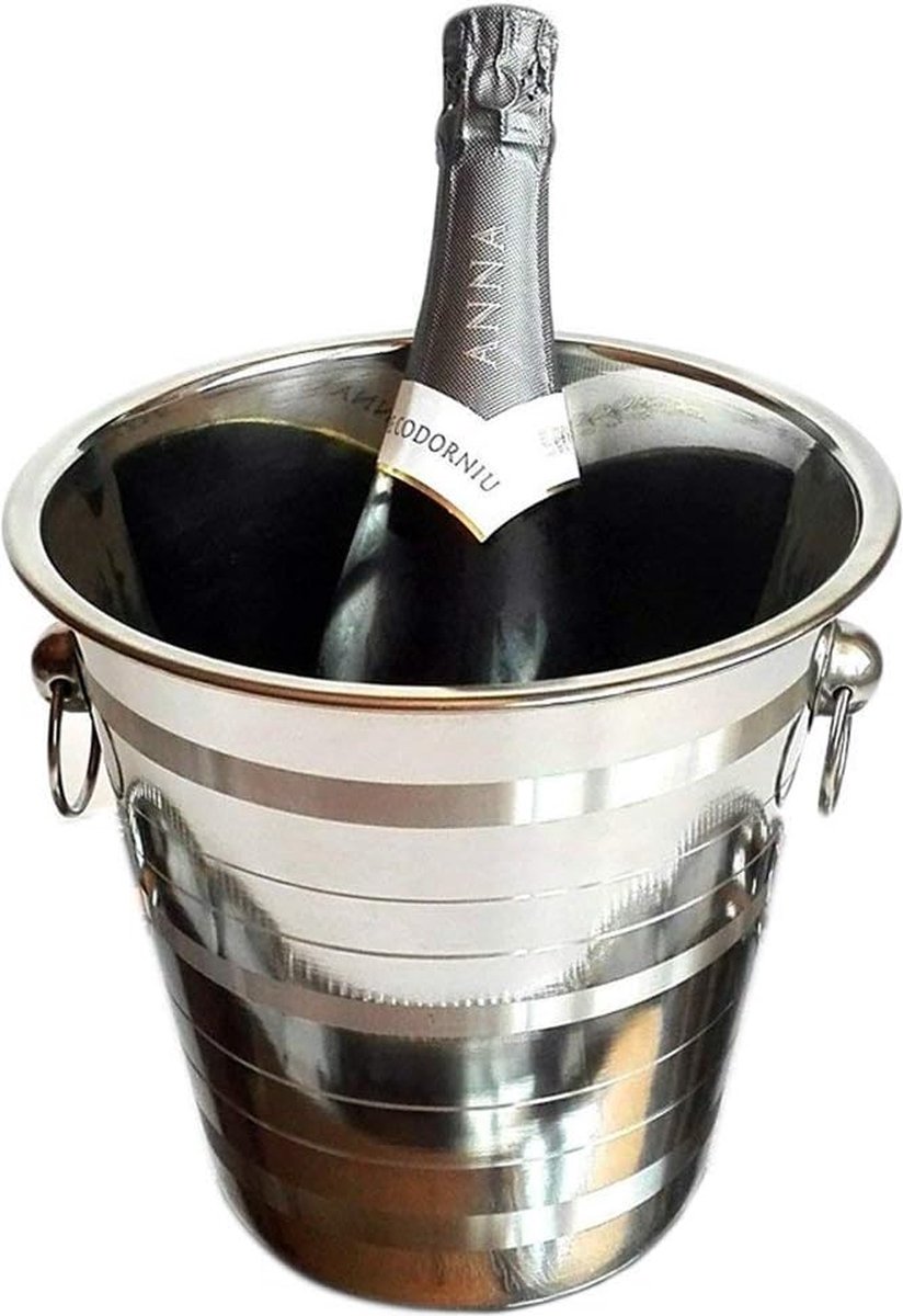 Champagne Koeler met Handgrepen - Ljsemmer - Roestvrij Staal