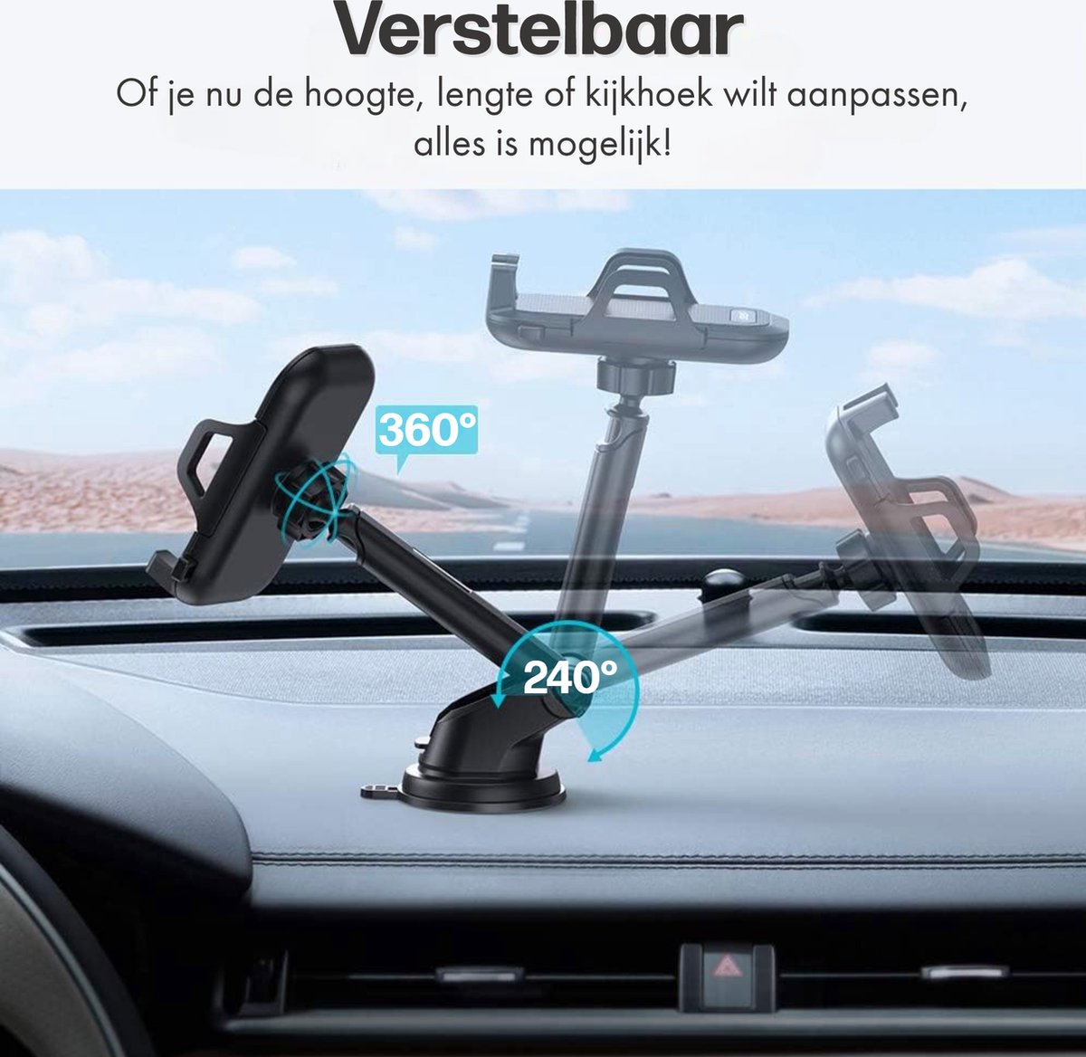 Zuignap Camera Auto Mount, 1/4 Inch Aluminium Legering Schroef Interface Actie Camera Autoruit Voorruit Mount Houder met Beugel voor Schieten Vloggen