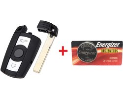 Autosleutel 3 knoppen smartkey CAS3 sleutelbehuizing + Batterij CR2032  geschikt voor... | bol.com