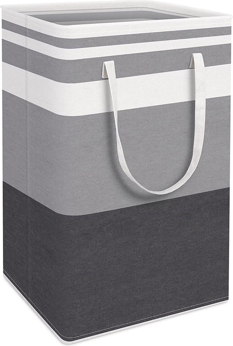Goedkoopste Wasmand met Handvatten - Grijs - 62x40x30 cm - Waszak Waterdicht - Wasmanden - Wassorteerder