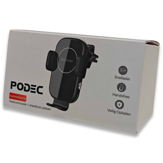 Support de téléphone de voiture Potec - Chargement sans fil 15 W - Pince de Ventilation
