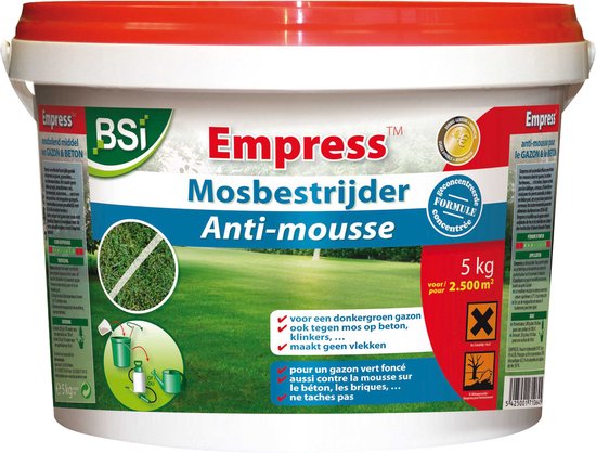 Empress Garden - Effectieve mosbestrijding in gazon, grasvelden en harde oppervlakten – concentraat - 5 kg voor 2500 m²
