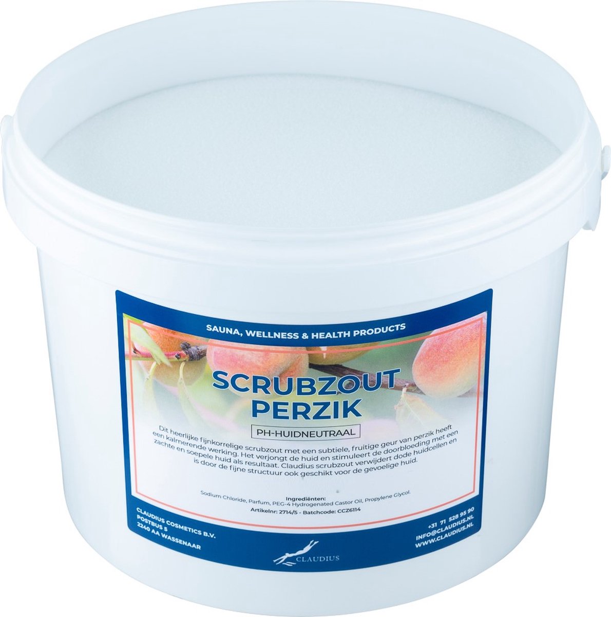 Goedkoopste Scrubzout Perzik - 10 KG - Hydraterende Lichaamsscrub
