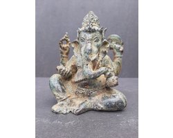 Statuette de Ganesh/Ganapati en bronze/patine verte/Inde/Asie