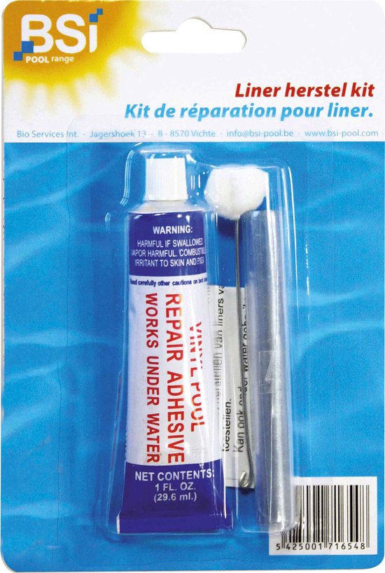 BSI - Reparatiekit liner & plonsbad - Ook voor onder gebruik onder water - Zwembad - Spa - 29,6 ml