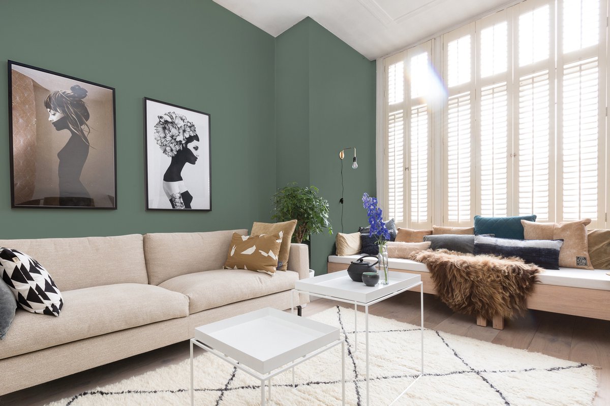Histor Perfect Finish Muurverf Mat - Perfecte Dekking - Geurarm - 2.5L - Dried Holly - Groen – foto 5