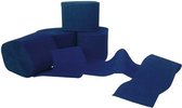 Haza Crepe papier rol - 5x - navy blauw - 200 x 5 cm - brandvertragend