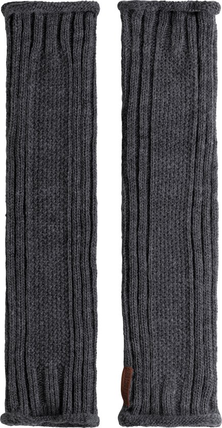 Knit Factory Kick Beenwarmers - Dames kuitwarmers gemaakt van wol - Voor de herfst en winter - Antraciet