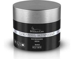 Beauty&Care® - Menthol kristallen - 110 gram pot - Verkoelende en Verfrissende Muntachtige geur - Natuurlijk gewonnen - Voor sauna en stoomcabine - Menthol - tot 110 x opgieten