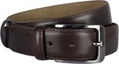 Arrigo Riem en cuir pour hommes ou en cuir Riem dames - 3,5 cm de large ceinture marron unisexe pantalon 90 cm