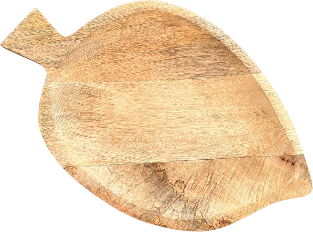 Mango bord - vorm blad - mango hout