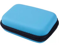 Opberg hoesje - Hard Case - Etui - Organizer - Sleutels - Oordopjes - Laadkabels - USB - Geld - Opbergen - Blauw