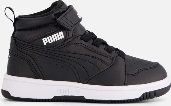 Puma Rebound V6 Mid kinder sneakers zwart - Uitneembare zool