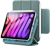 Shop4 - Geschikt voor iPad mini (2021) Hoes - Magnetische Smart Cover Donker Groen