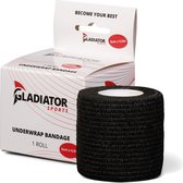 Gladiator Sports Ondertape Bandage - Sporttape - Sport bandage - Per rol - Zwart