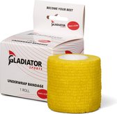 Gladiator Sports Ondertape Bandage - Sporttape - Sport bandage - Per rol - Geel
