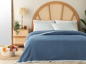 English Home Summer blanket - Bedsprei incl. 1 kussensloop - 150x220 cm - Blauw