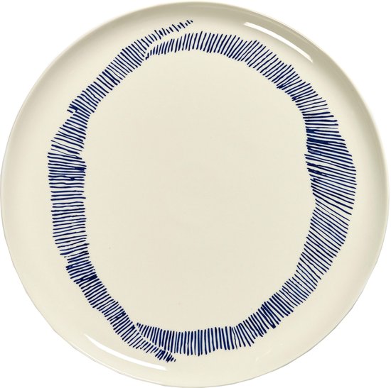 Serax Feast By Ottolenghi Schaal Ø35 White Stripes Blue