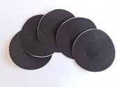 5 ronde fixatie pleisters / fixeer tapes / stickers voor de Freestyle Libre Sensor (FSL) - kleur zwart
