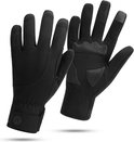Zwarte Rogelli fietshandschoenen, een paar, met antislip op de handpalm en logo.