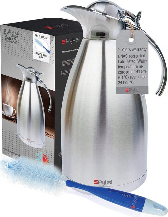 Pykal Diamanten Glazen Kan Met Deksel - 2.1 L - Hittebestendige Water Of Sapkan Met Deksel Drank Karaf Voor Limonade Ijsthee Of Sangria Met Gratis Borstel