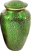 XXL As Urn - 2.2 Liter - Crematie Urn - Uniek - Voor Huisdieren of Menselijk As - Crematie As - Begrafenis Urn - Decoratie Urn - Painted Green