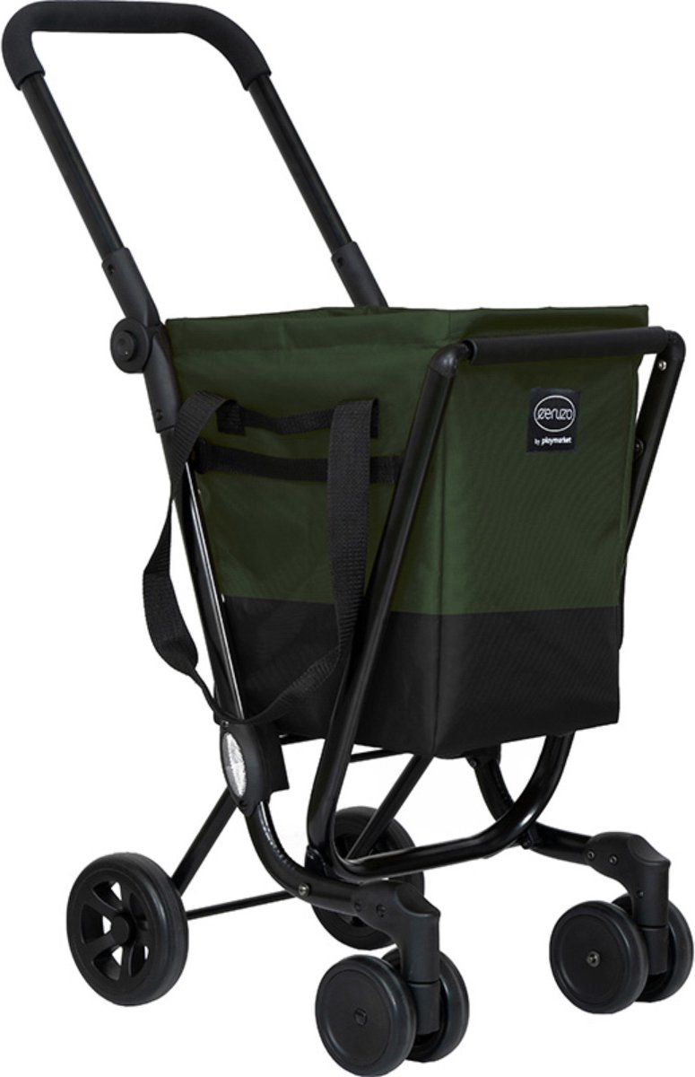Ceruzo by Playmarket - Easy Go - Boodschappentrolley - Zwart-Groen