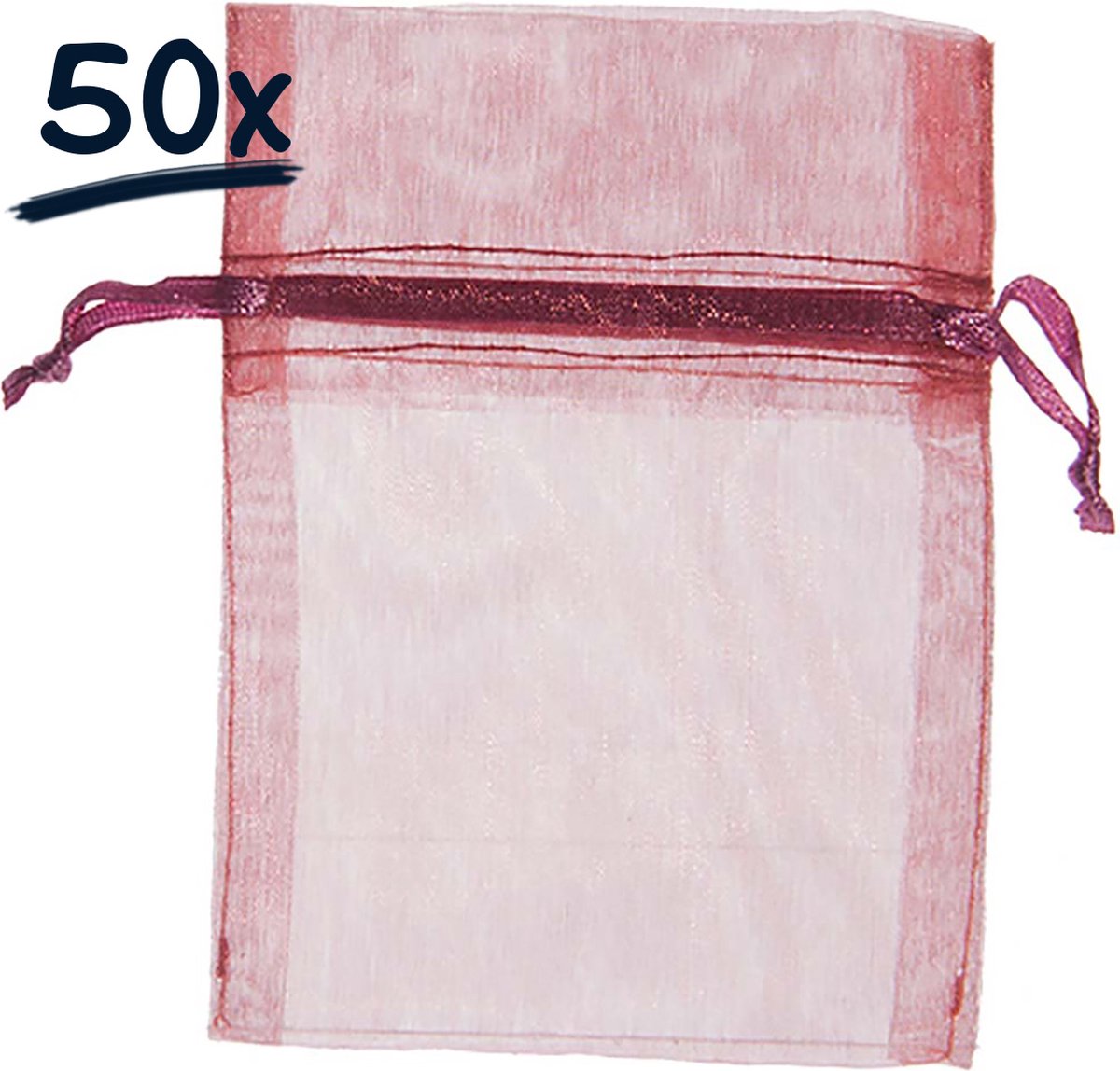 Sacs En Organza Transparent Avec Cordon De Serrage - Lot De 50 (15x20 Cm Et 10x15 Cm) - Pour Thé, Bijoux, Cadeaux