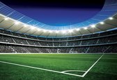 Fotobehang - Vlies Behang - Voetbalveld in Stadion - Voetbal - Voetbalstadion - 368 x 254 cm