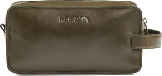 NEGOTIA Finnian - Leren Toilettas Dames en Heren - Donkerbruin