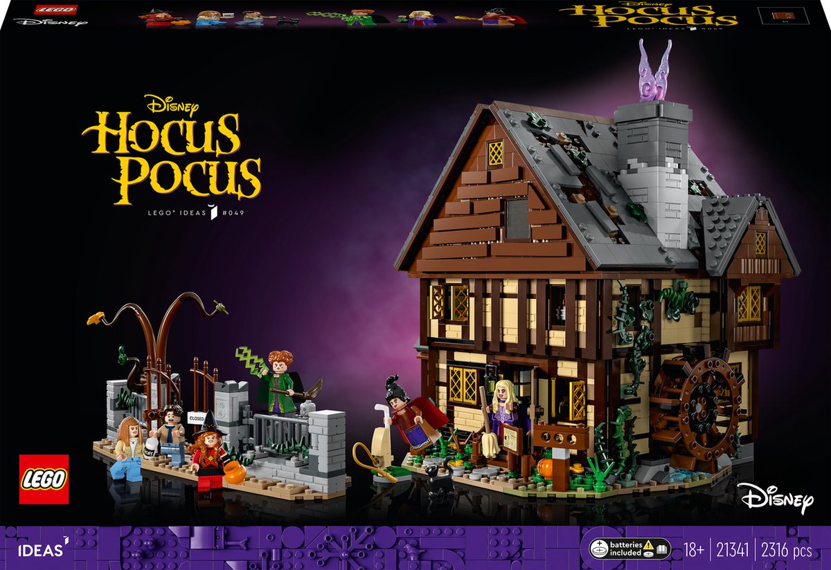 LEGO Ideas Disney Hocus Pocus: het huisje van de Sanderson-zussen 21341