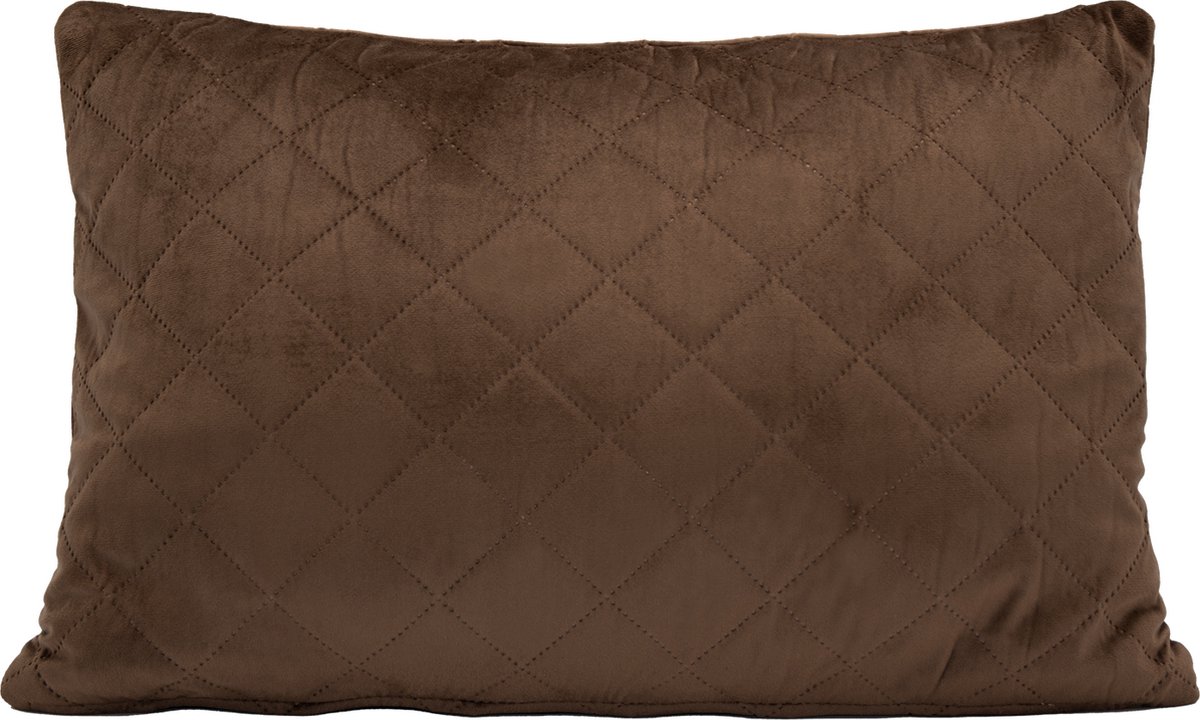 Belmarti® Sierkussen Velvet inclusief binnenvulling 40x58cm - Bruin - van fluweel zachte stof - handgemaakt in eigen atelier - Premium Belmarti® kwaliteit