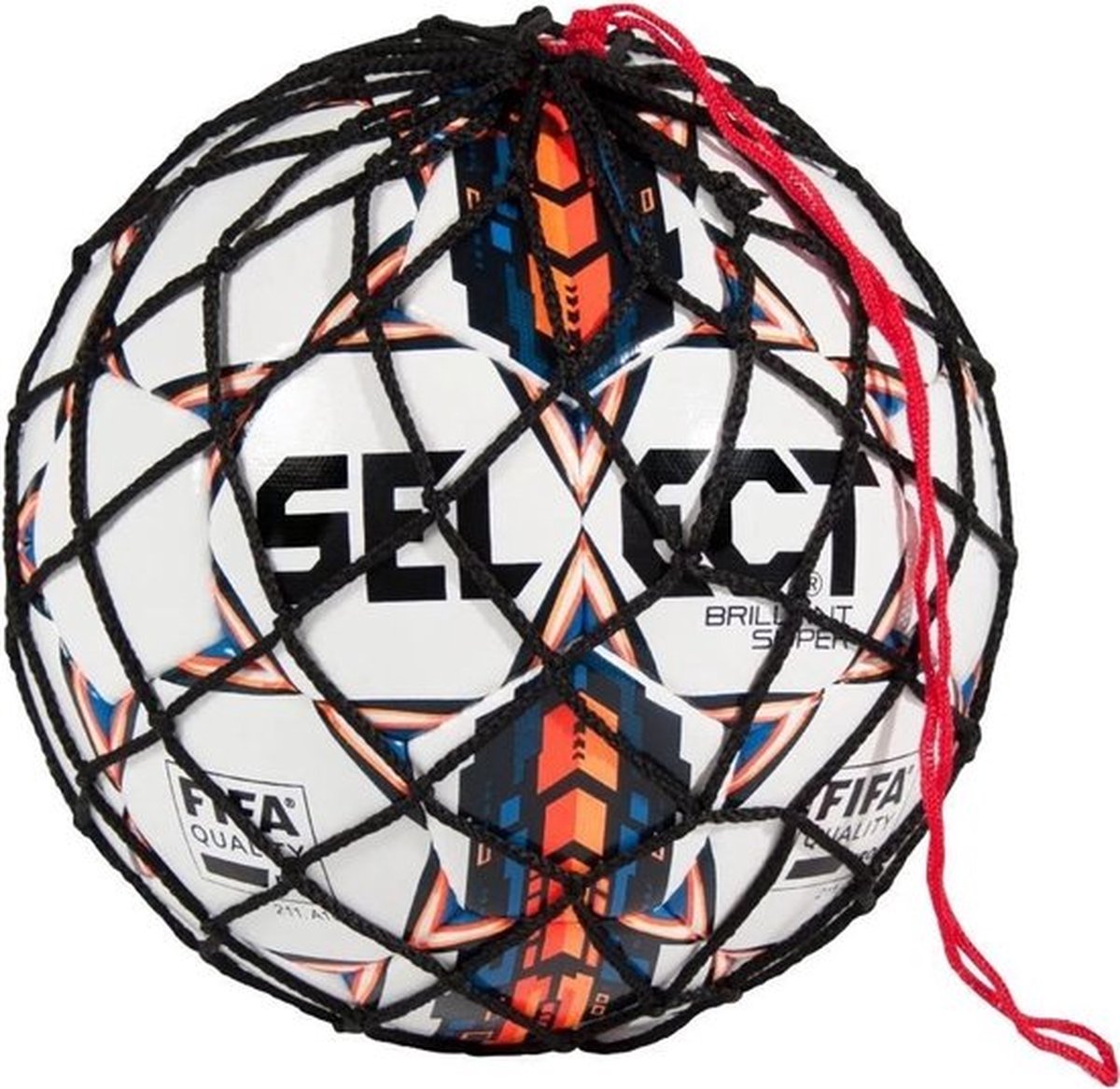 Ballennet voor 10 tot 14 ballen zwart geel Ballennet voor 10 tot 14 ballen zwart geel