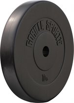 Gorilla Sports Halterschijf 10 kg - Gewichtsschijf - Kunststof - 30 mm