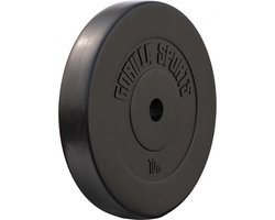 Gorilla Sports Halterschijf - Gewichtsschijf - Kunststof - 30 mm - 10 kg