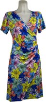 Angelle Milan – Vêtements de voyage pour femme – Robe florale plissée multicolore – Respirante – Infroissable – Robe durable – En 5 tailles ! - Taille L