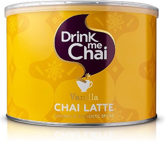 Drink Me Vanilla Chai Latte Powder, 250g Jar | Instant Spiced Tea Mix With Milk & Chocolate