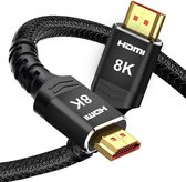 HDMI kabel - HDMI 2.1 kabel - HDMI kabel 2 meter - 8K - 60Hz - Ultra HD - 48 Gbps - Aluminium