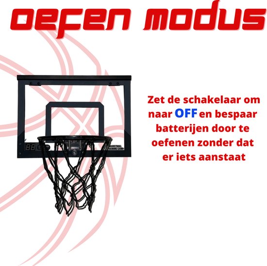 Go hoop - Mini hoop - Mini basketbal set - Met scoreteller - LED lichten - Basketbalring - Mini basketbalbord - Train & Go