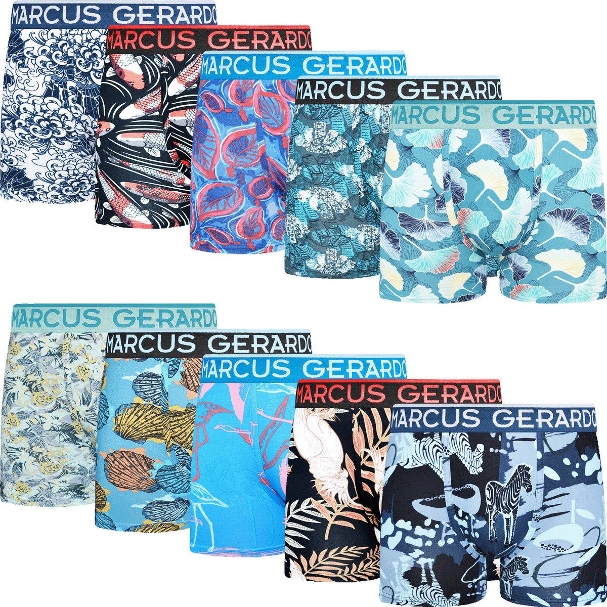 Marcus Gerardo - 10-pack - boxershorts heren - katoen onderbroek heren - maat XL