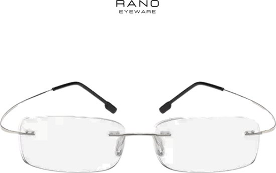 Lichtgewicht titanium leesbril +1.50 - Uniforme pasvorm - Zilver - Randloos  / Rimless... | bol