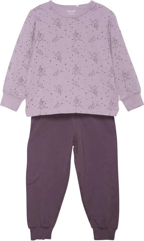 CelaVi 2-delige Meisjes Lange Mouwen Pyjama Elderberry - 98/104