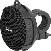 HR Goods - Inwa Draagbare Mini Outdoor Bluetooth Speaker - Waterbestendig - Stuurbevestiging - Zwart - Inclusief karabijnhaak voor ophangen speaker