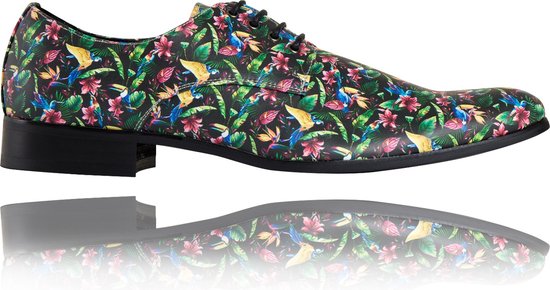 Birdy - Maat 40 - Lureaux - Kleurrijke Schoenen Voor Heren - Veterschoenen Met Print