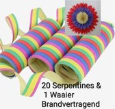 20 Stuks BRANDVERTRAGEND Serpentines & 1 x Waaier Brandvertragend , Flameproof, Carnaval, Themafeest, Horeca