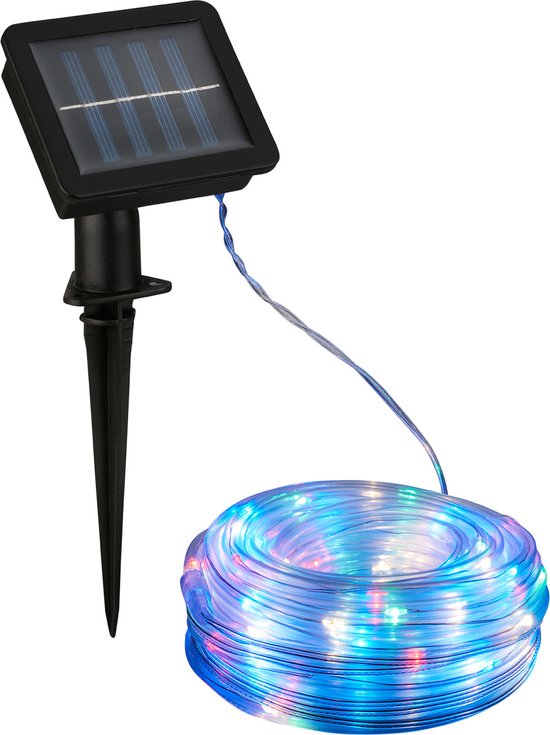 BRILONER - SLANG - Veelkleurig Solar LED-lint, 100x RGB LED, IP44, buiten, 10m