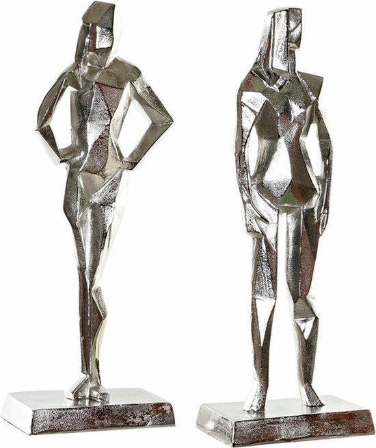 Decoratieve figuren DKD Home Decor Aluminium (2 pcs) (23 x 13 x 62 cm)